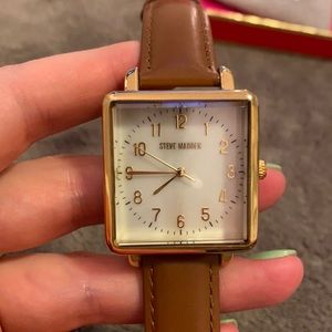 Steve Madden gold square watch